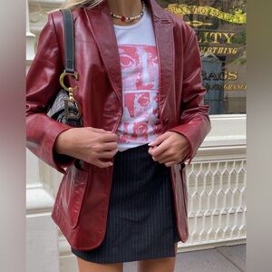 Cherry Leather Jacket/Blazer